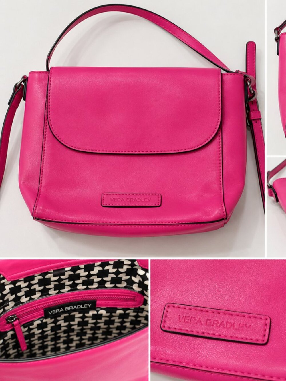 Vera Bradley Pink & Black Crossbody Shoulder Bag